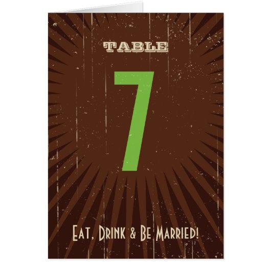 Rustisch Poster: Apple Green Table Number (Voorkant)