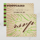 Rustisch Poster: Apple Green Wedding RSVP Uitnodiging Briefkaart (Voorkant / Achterkant)