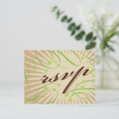 Rustisch Poster: Apple Green Wedding RSVP Uitnodiging Briefkaart (Staand voorkant)