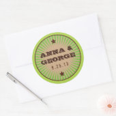 Rustisch Poster: Apple Green Wedding Sticker Seal (Envelop)