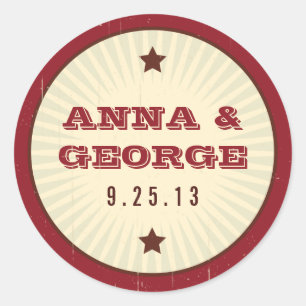 Rustisch Poster: Chocolate Burgundy Sticker Seal