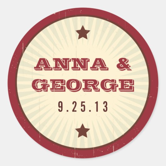 Rustisch Poster: Chocolate Burgundy Sticker Seal (Voorkant)