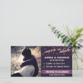 Rustisch Poster: De droom van Eggplant bewaart de  Save The Date (Staand voorkant)