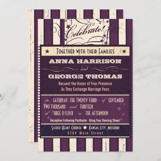 Rustisch Poster: Eitje Dream Custom Wedding Kaart (Voorkant / Achterkant)