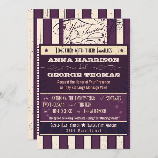 Rustisch Poster: Eitje Dream Custom Wedding Kaart (Voorkant / Achterkant)