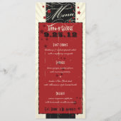 Rustisch Poster: Menu Rode & Zwarte Aangepaste bru (Voorkant)