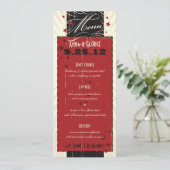 Rustisch Poster: Menu Rode & Zwarte Aangepaste bru (Staand voorkant)