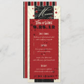 Rustisch Poster: Menu Rode & Zwarte Aangepaste bru (Voorkant / Achterkant)