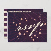 Rustisch Poster: Paars-eierweddenschap RSVP Uitnodiging Briefkaart (Voorkant / Achterkant)