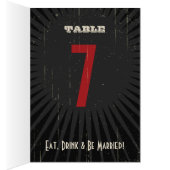 Rustisch Poster: rood en zwart tabelnummer (Binnen (Rechts))