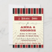 Rustisch Poster: Rood & zwart repetitief diner Kaart (Voorkant)