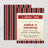 Rustisch Poster: Rood & zwart repetitief diner Kaart (Voorkant / Achterkant)