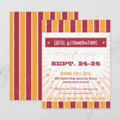 Rustisch Poster: Roze en Oranje accommodatie Informatiekaartje (Voorkant / Achterkant)