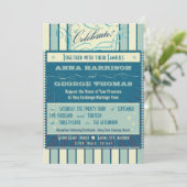 Rustisch Poster: Sandy Beach Custom Wedding Kaart (Staand voorkant)