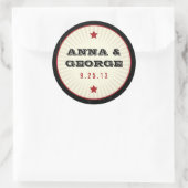 Rustisch Poster: Sticker rood en zwart (Tas)