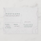 Rustisch Poster: Subtiel Blauwgroen en Paars RSVP Uitnodiging Briefkaart (Achterkant)