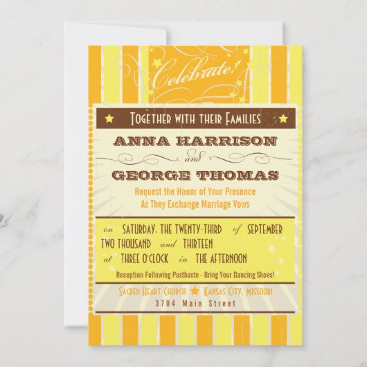 Rustisch Poster: Tropische zonneweddenschappen Kaart (Voorkant)