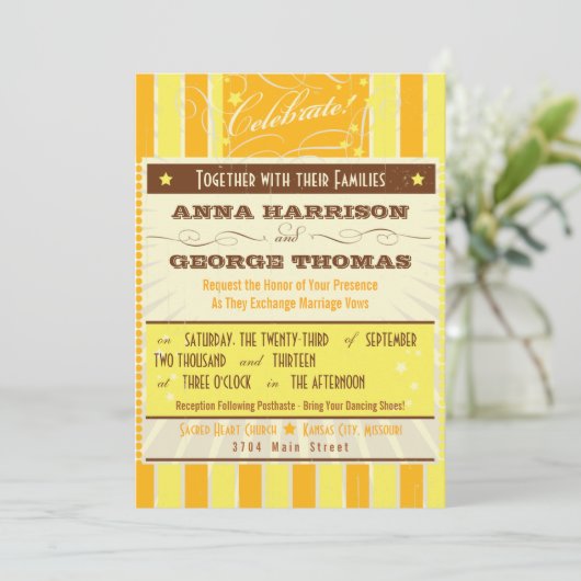 Rustisch Poster: Tropische zonneweddenschappen Kaart (Staand voorkant)