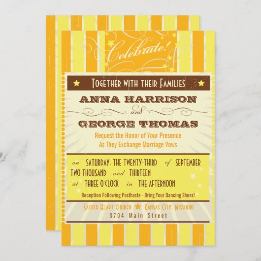 Rustisch Poster: Tropische zonneweddenschappen Kaart (Voorkant / Achterkant)