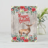 Rustisch Prettige feestdagen floranjehout Feestdagenkaart (Staand voorkant)