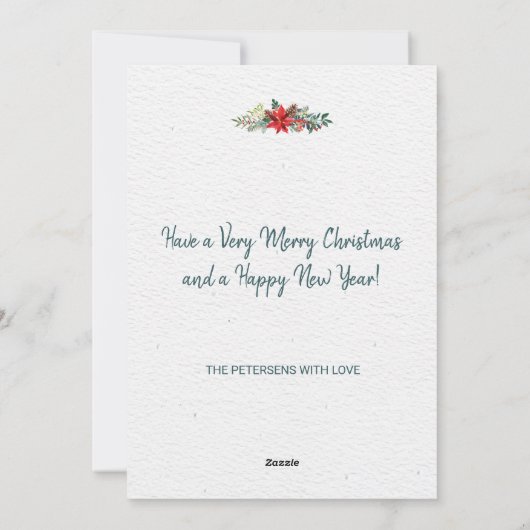 Rustisch Prettige feestdagen floranjehout Feestdagenkaart (Achterkant)