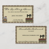 Rustisch primitief naaiwerk/kantelend Visitekaartj Visitekaartje (Voorkant / Achterkant)