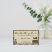 Rustisch primitief naaiwerk/kantelend Visitekaartj Visitekaartje (Staand voorkant)