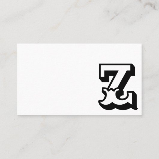 Rustisch professioneel monogram landonderhoud visitekaartje (Achterkant)