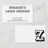 Rustisch professioneel monogram landonderhoud visitekaartje (Voorkant / Achterkant)