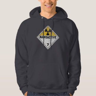 Rustisch radioactief materiaalbord hoodie