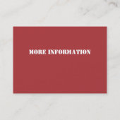 Rustisch Red Wooden Barn Wall Bladwijzer ATC Visitekaartje (Achterkant)