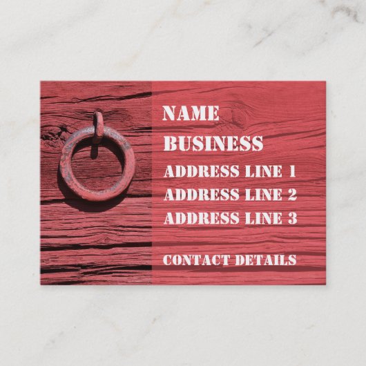 Rustisch Red Wooden Barn Wall Bladwijzer ATC Visitekaartje (Voorkant)