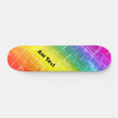 Rustisch regenboogpatroon persoonlijk skateboard (Horizontaal)