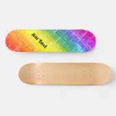 Rustisch regenboogpatroon persoonlijk skateboard (Horizontaal)