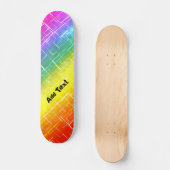 Rustisch regenboogpatroon persoonlijk skateboard (Voorkant)