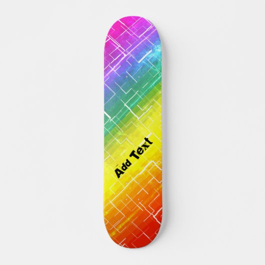 Rustisch regenboogpatroon persoonlijk skateboard (Voorkant)