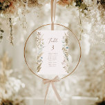 Rustisch Romantic Callygraphy Wedding Table Number<br><div class="desc">Help uw gasten hun weg met dit dubbele lijstaantal vinden. Het ontwerp is voorzien van een handgeschreven lettertype en een delicaat boeket van waterverf groen en bloemen. Ontworpen om te coördineren met voor het "VERONICA" Collectie van de Uitnodiging van de Weddenschap. Als u het tabelnummer wilt wijzigen, klikt u op...</div>