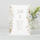 Rustisch Romantic Callygraphy Wedding Table Number (Staand voorkant)