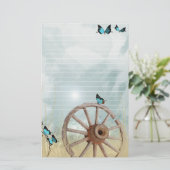 Rustisch romantisch landschap briefpapier (Staand voorkant)