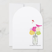 Rustisch Romantisch Roos Mason Jar Love Bird Kaart (Achterkant)