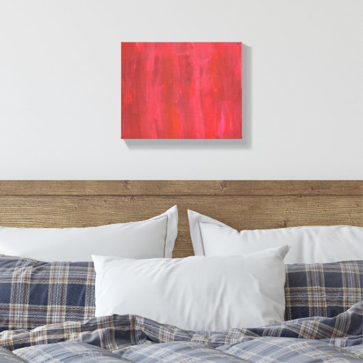 Rustisch rood Abstract Canvas Afdruk (Insitu (Slaapkamer))