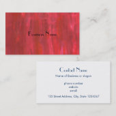 Rustisch rood Abstract Visitekaartje (Voorkant / Achterkant)