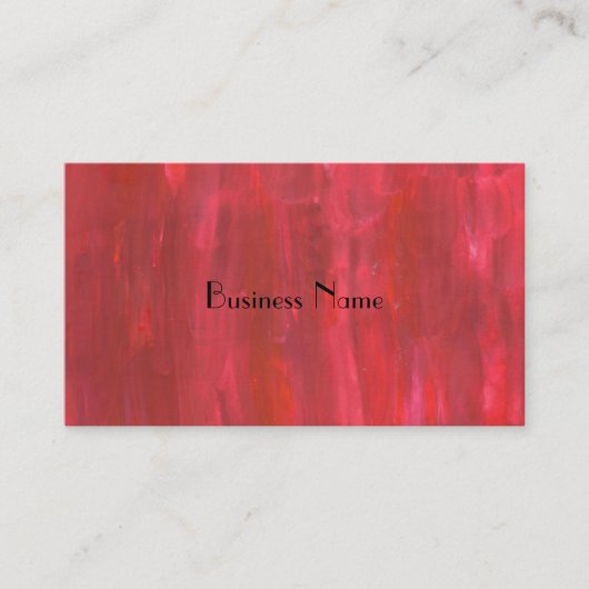 Rustisch rood Abstract Visitekaartje (Voorkant)
