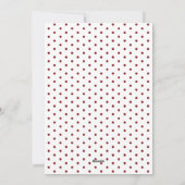 Rustisch rood botanisch Lijst met kerstmis Feestdagenkaart (Achterkant)