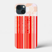 Rustisch rood en wit Case-Mate iPhone case (Achterkant)