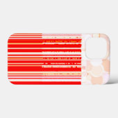 Rustisch rood en wit Case-Mate iPhone case (Achterkant (horizontaal))