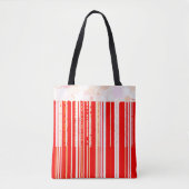 Rustisch rood en wit tote bag (Voorkant)