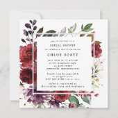 Rustisch Rood Paars Roos Floral Vrijgezellenfeest Kaart (Voorkant)