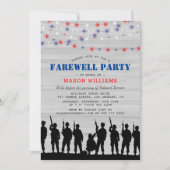 Rustisch rood, wit en blauw | Militaire faatpartij Kaart (Voorkant)