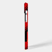 Rustisch rood zwart Gold-patroon Case-Mate iPhone Case (Achterkant / Links)